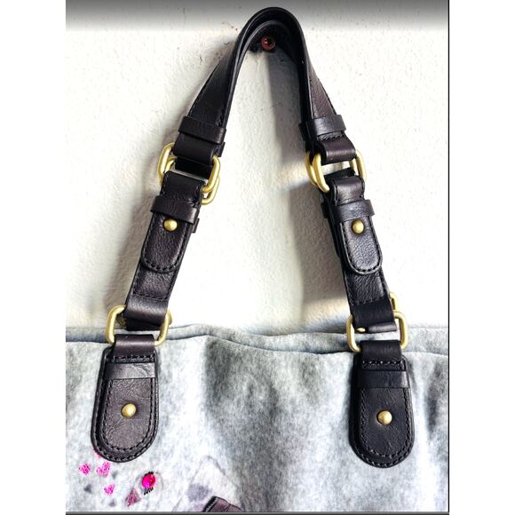 Vintage Juicy Couture Grey Velour Daydreamer Bag - Picture 3 of 5